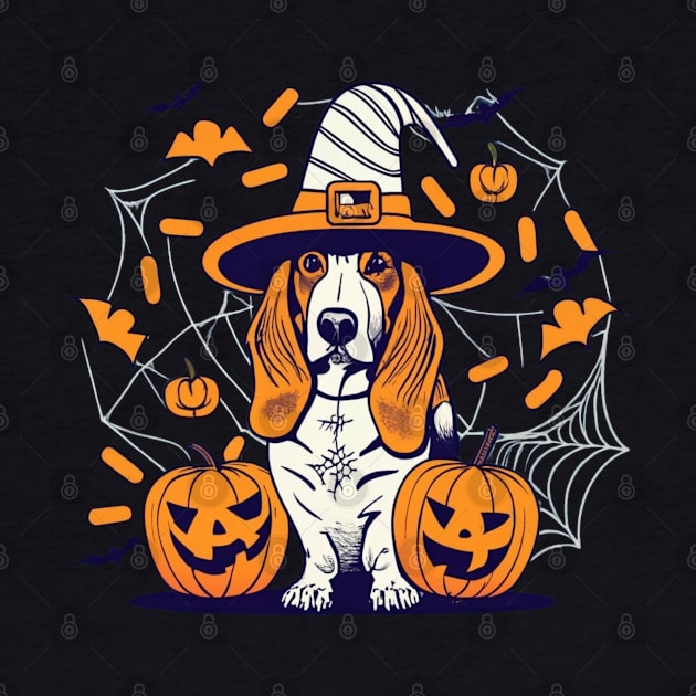 Basset Hound Pumpkin by BukovskyART